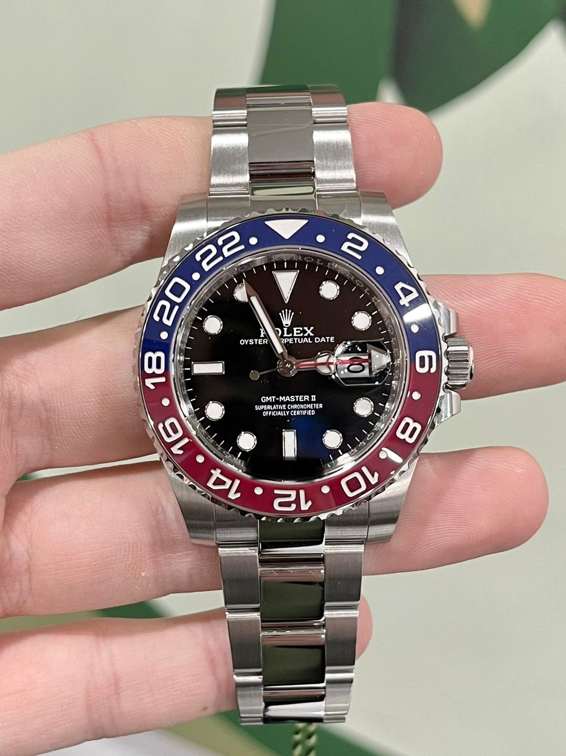 Rolex GMT Master II “Pepsi” on Oyster Bracelet (Brand New