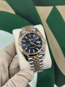 Rolex Datejust 41mm Black Dial Two-Tone Yellow Gold (Brand New)