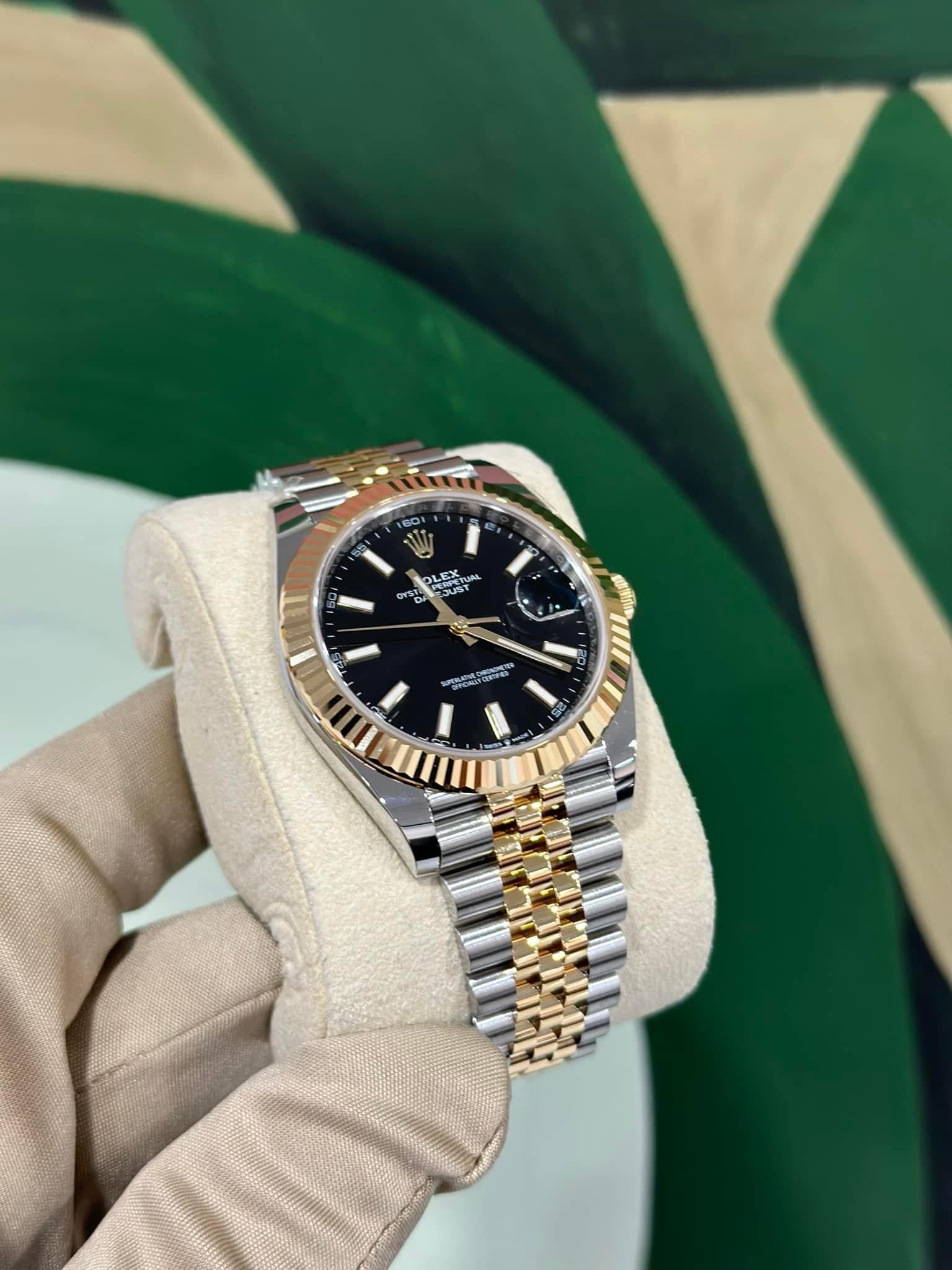 Rolex Datejust 41mm Black Dial Two-Tone Yellow Gold (Brand New)