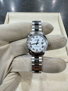Rolex Datejust 28mm white Roman dial