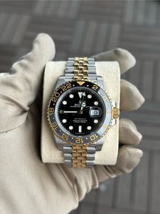 Rolex GMT Master 2 Two-Tone "Black Dial" (126713GRNR)