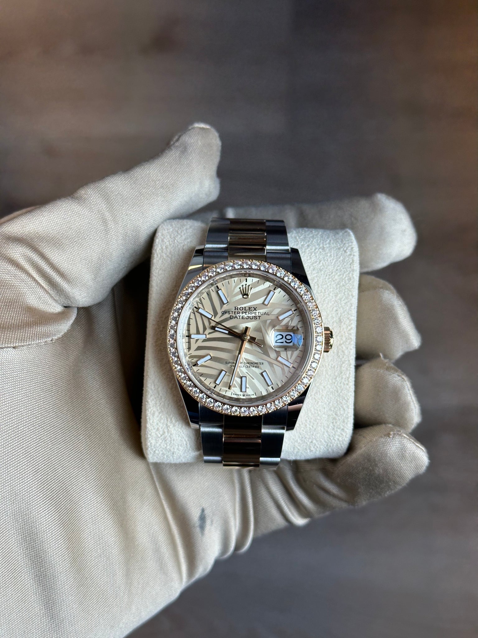 Rolex Datejust Two-Tone "Palm Dial" (126283RBR)