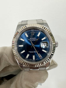 Rolex Datejust II 41mm Blue Index Dial on Oyster Bracelet