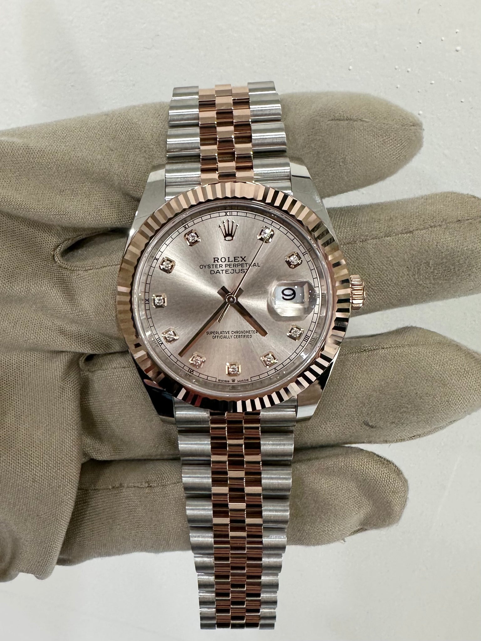 Datejust two tone rose gold discount