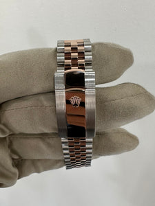 Rolex Datejust 41mm Two Tone Rose Gold with Sundust Diamond Dial on Jubilee Bracelet