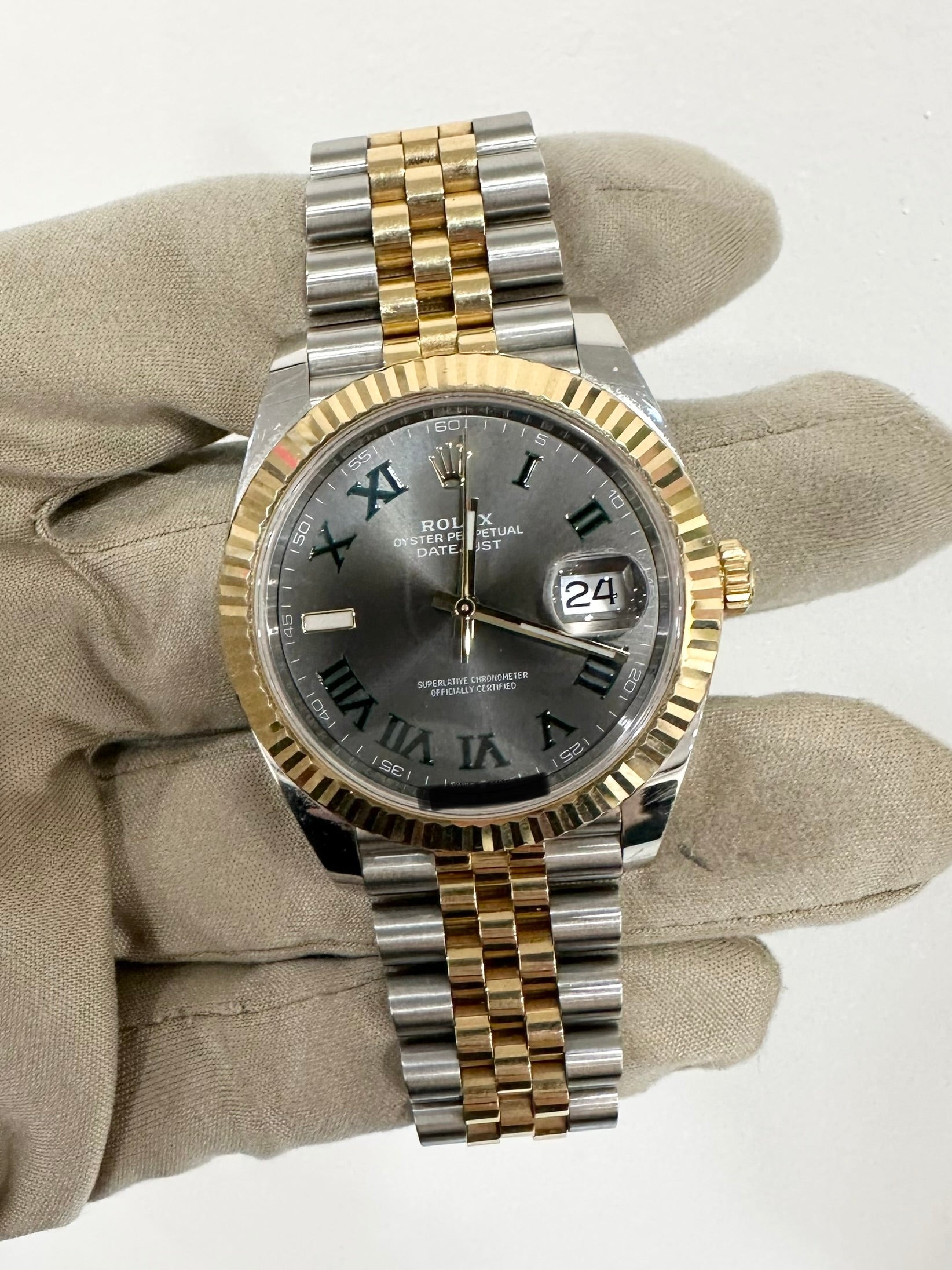 rolex wimbledon two tone jubilee