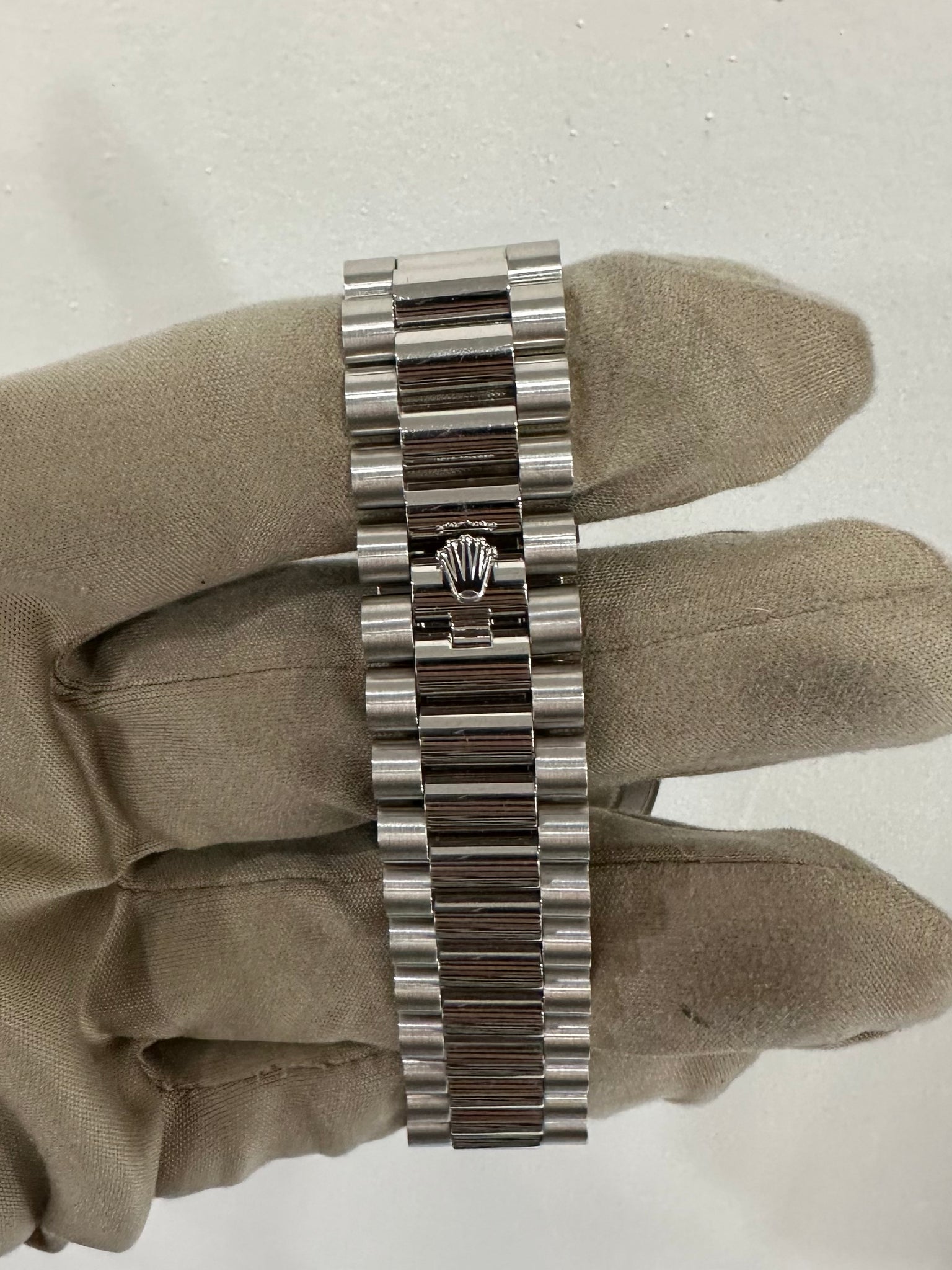 Rolex Day-Date 40 Platinum with baguette diamond dial