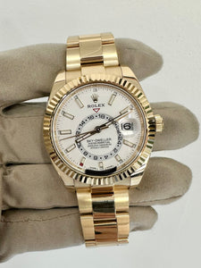 Rolex Skydweller Yellow Gold with White Dial on Bracelet